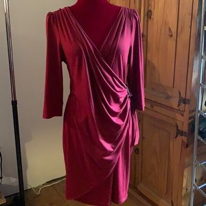 Cranberry Wrap Dress